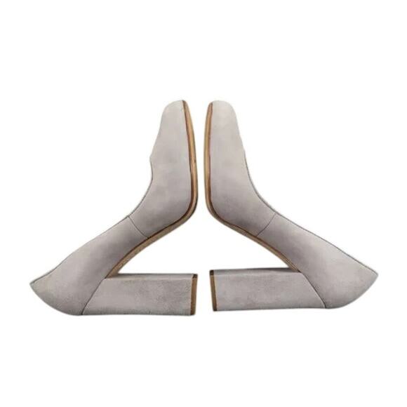 Boutique 9 Shoes Womens 7 Pumps Block Heel Suede Fashion Going Out Classic Grey - Picture 15 of 16